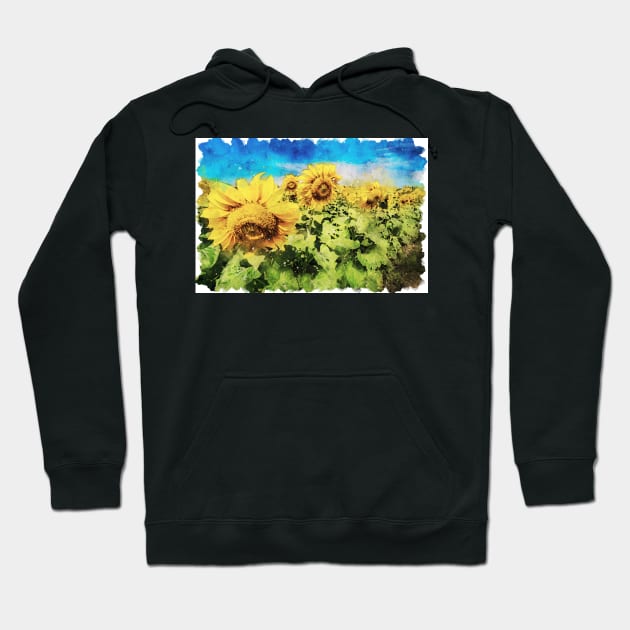 Sunflowers 10 Hoodie by Robert Alsop